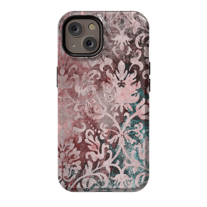 iPhone 14 StrongFit Rosegold Damask 2 by Andrea Haase