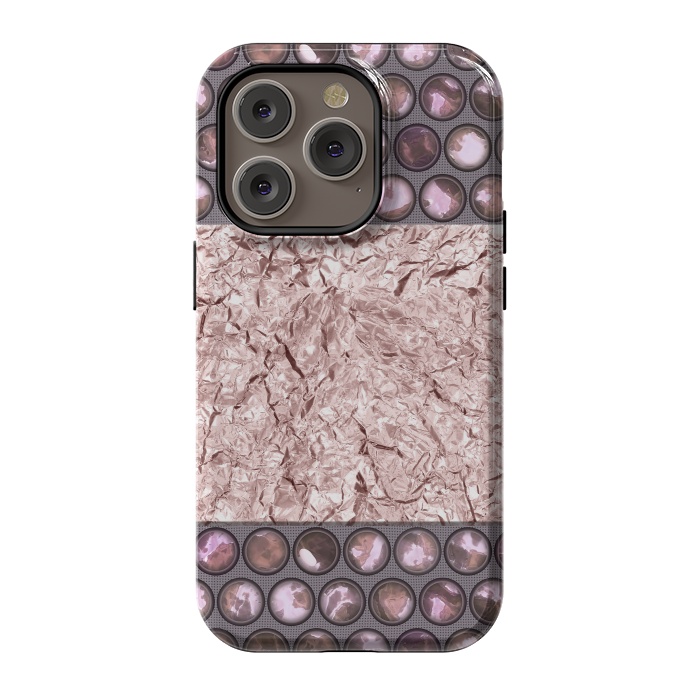 iPhone 14 Pro StrongFit Rose Gold Shiny Elegance by Andrea Haase