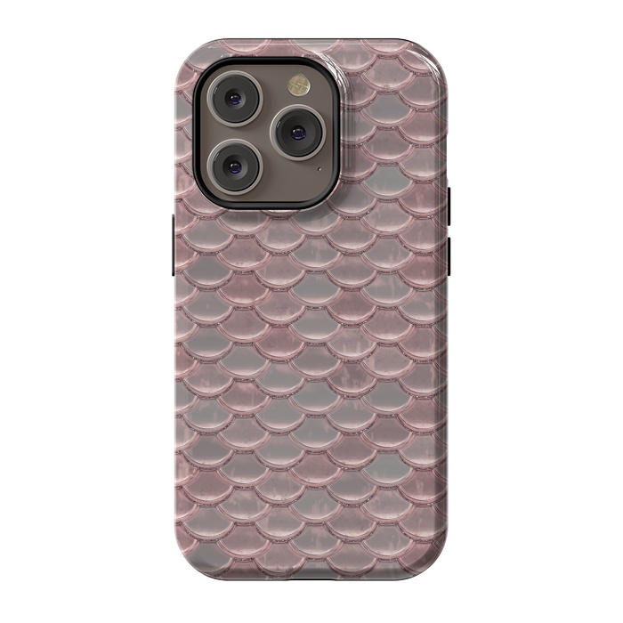 iPhone 14 Pro StrongFit Pink Snake Skin by Andrea Haase