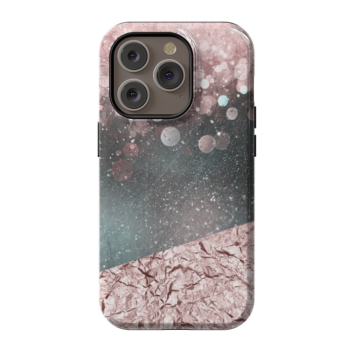 iPhone 14 Pro StrongFit Rosegold Sparkle 2 by Andrea Haase