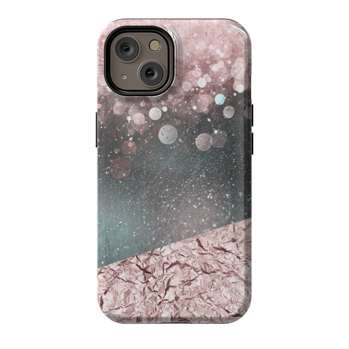 iPhone 14 StrongFit Rosegold Sparkle 2 by Andrea Haase