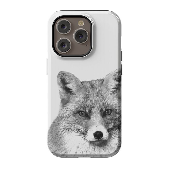 iPhone 14 Pro StrongFit Black and White Fox by Alemi