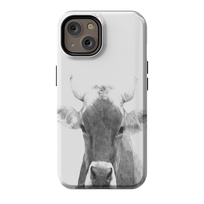 iPhone 14 StrongFit Black and White Cow by Alemi