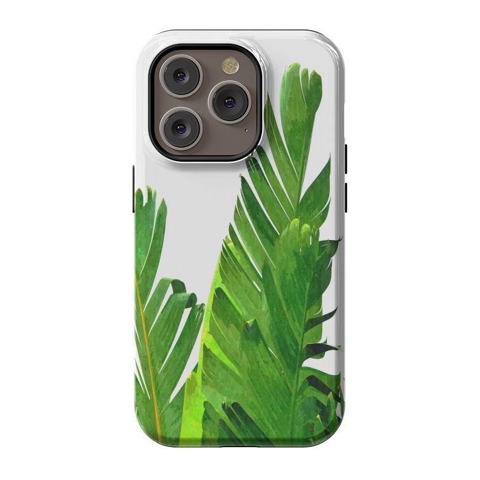 iPhone 14 Pro StrongFit Palm Banana Leaves by Alemi