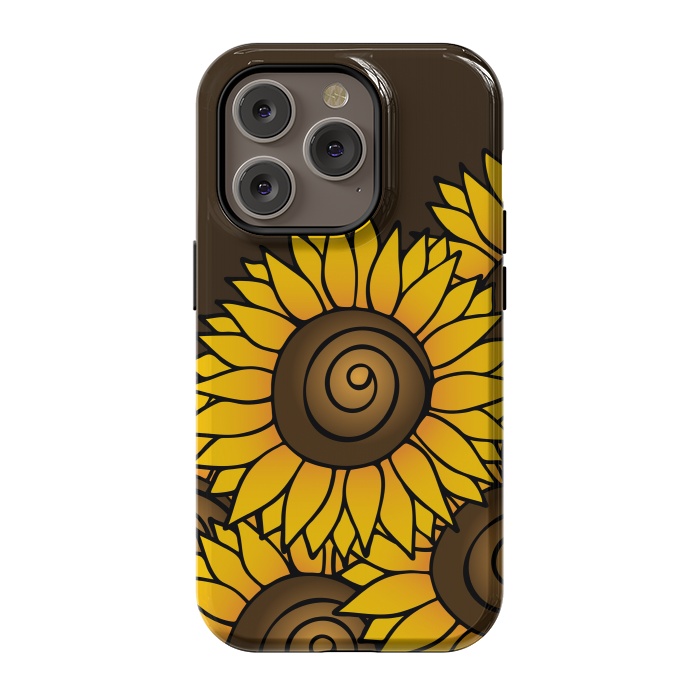 iPhone 14 Pro StrongFit Sunflower by Majoih