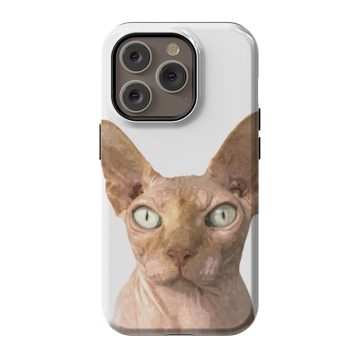 iPhone 14 Pro StrongFit Sphynx Cat Portrait by Alemi