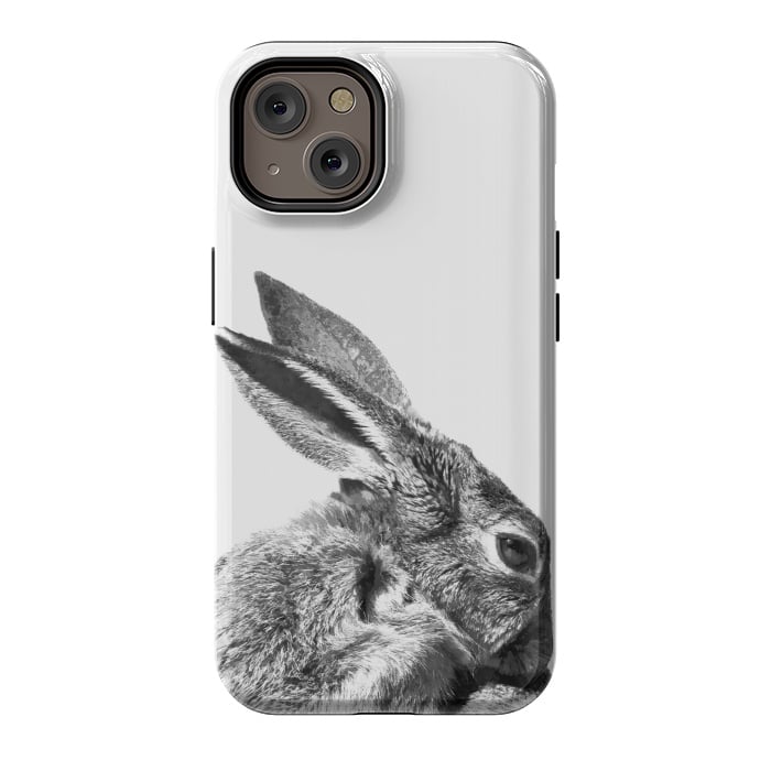 iPhone 14 StrongFit Black and White Rabbit by Alemi