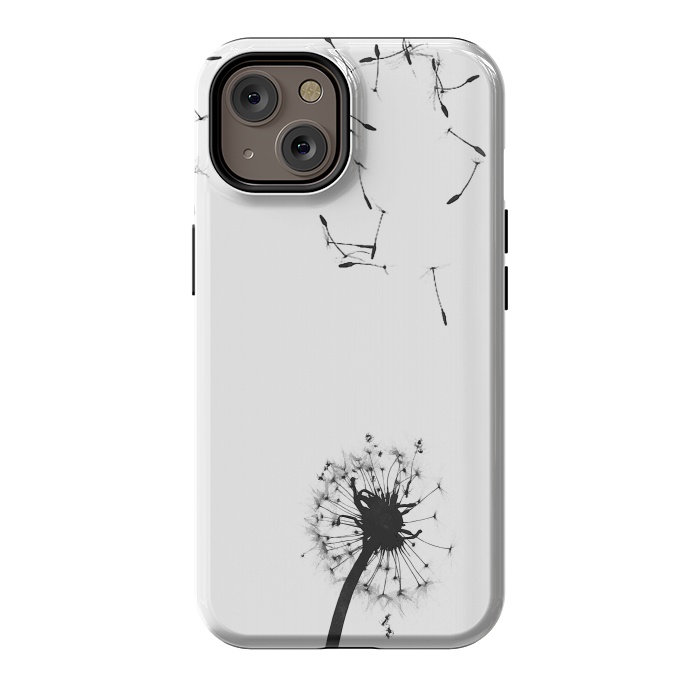 iPhone 14 StrongFit Black and White Dandelion #2 by Alemi