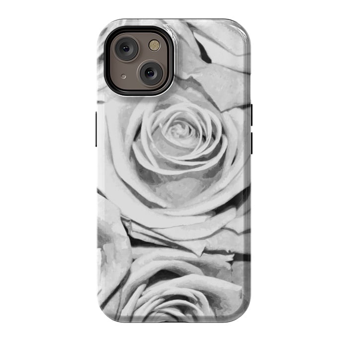 iPhone 14 StrongFit Black and White Roses by Alemi
