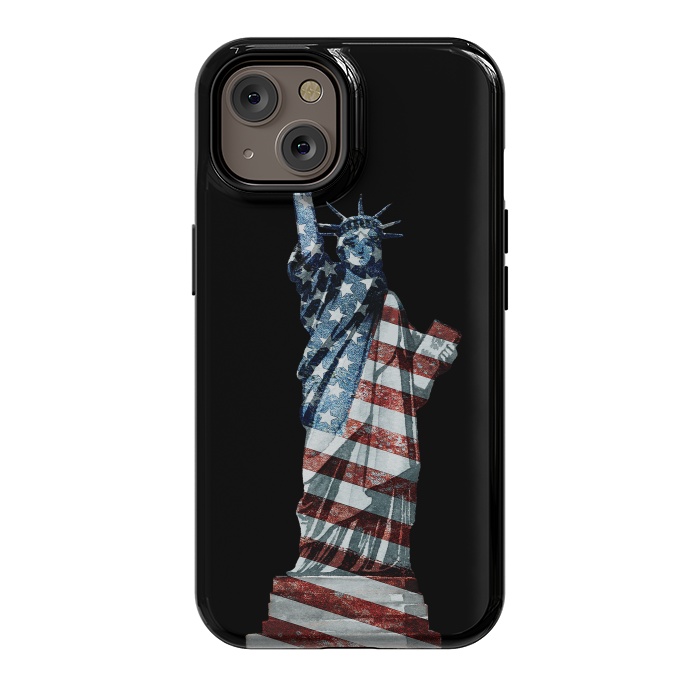 iPhone 14 StrongFit Lady Of Liberty Stars And Stripes by Andrea Haase
