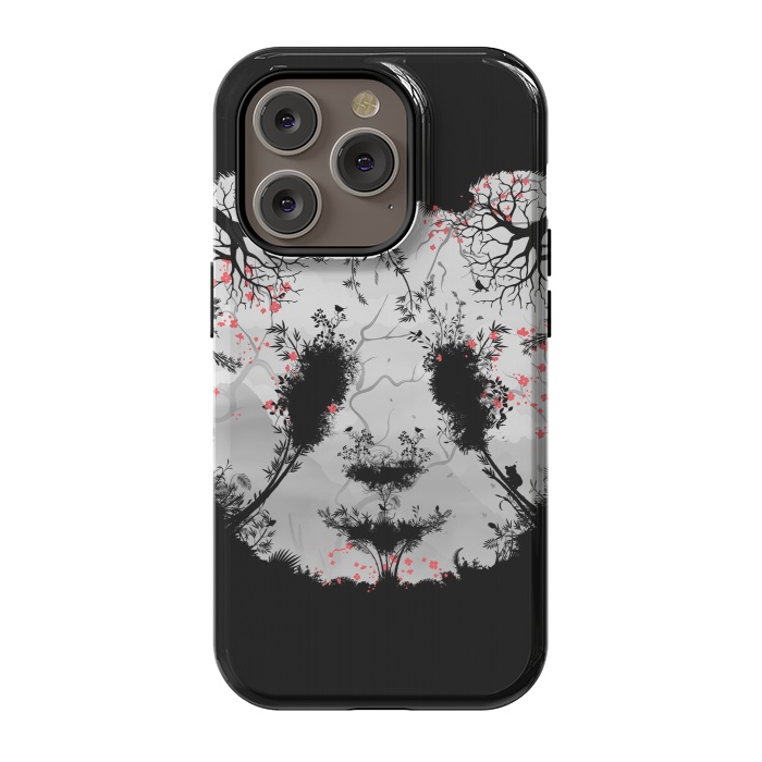 iPhone 14 Pro StrongFit Dark Forest Panda by Sitchko