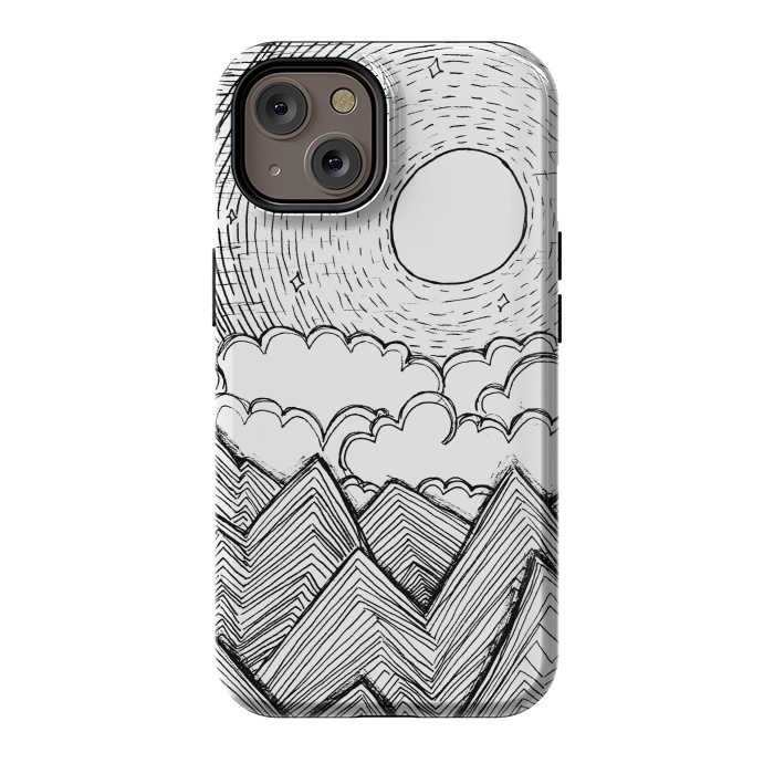 iPhone 14 StrongFit Mountains and Clouds by Laura K Maxwell