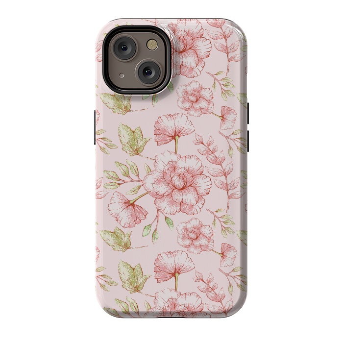 iPhone 14 StrongFit Pink Roses by  Utart