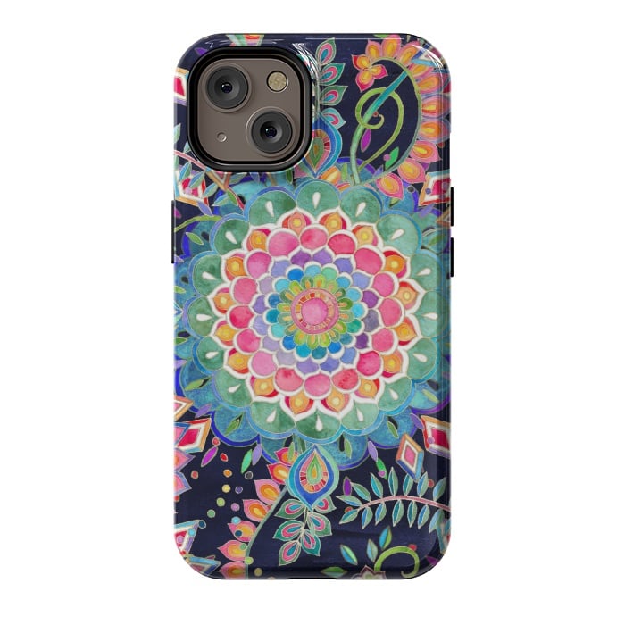 iPhone 14 StrongFit Color Celebration Mandala by Micklyn Le Feuvre