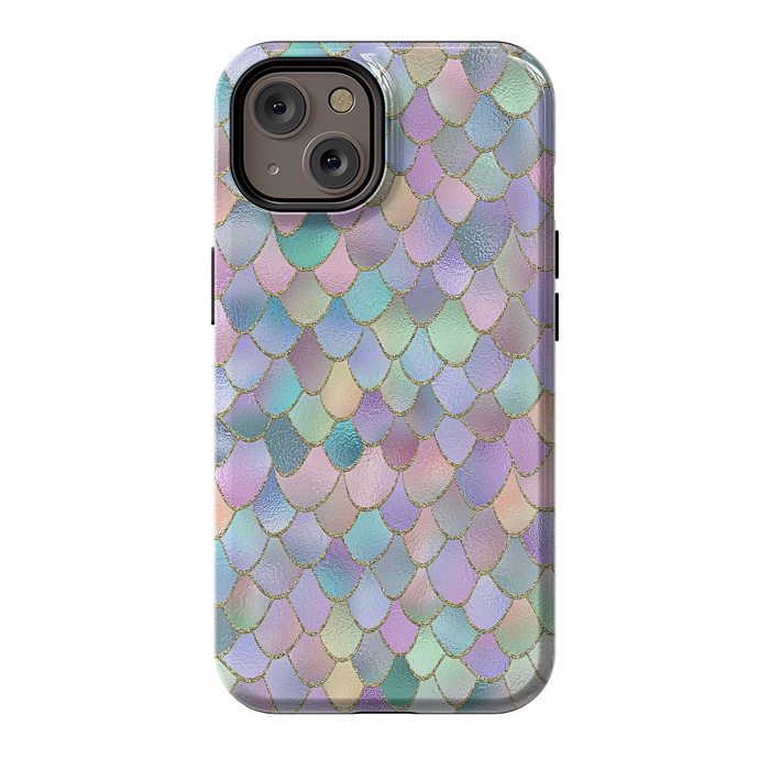 iPhone 14 StrongFit Lavender and Pink Wonky Mermaid Scales by  Utart