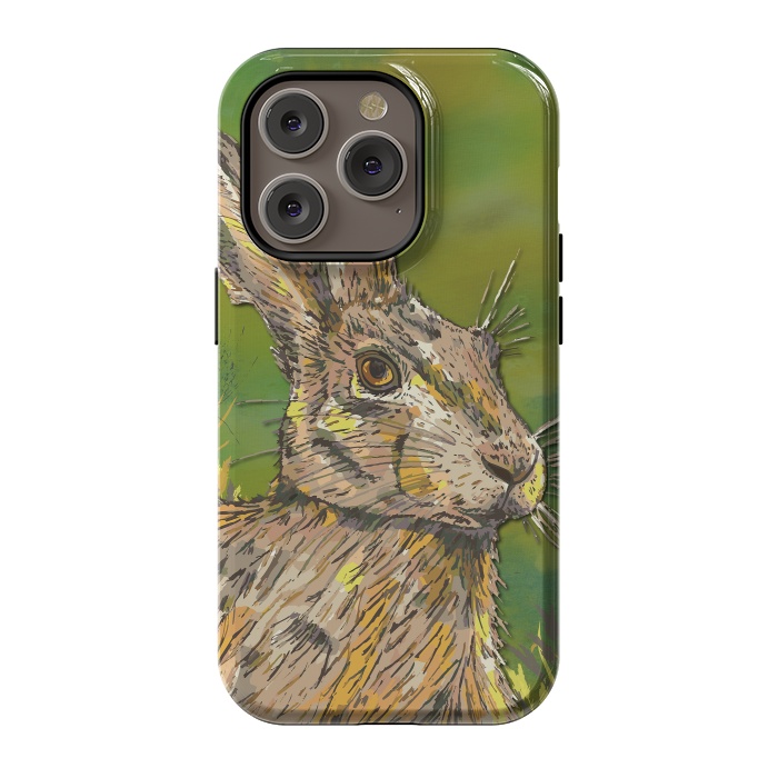 iPhone 14 Pro StrongFit Summer Hare by Lotti Brown