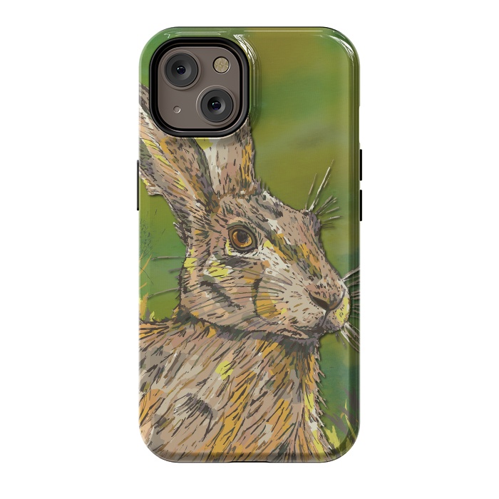 iPhone 14 StrongFit Summer Hare by Lotti Brown