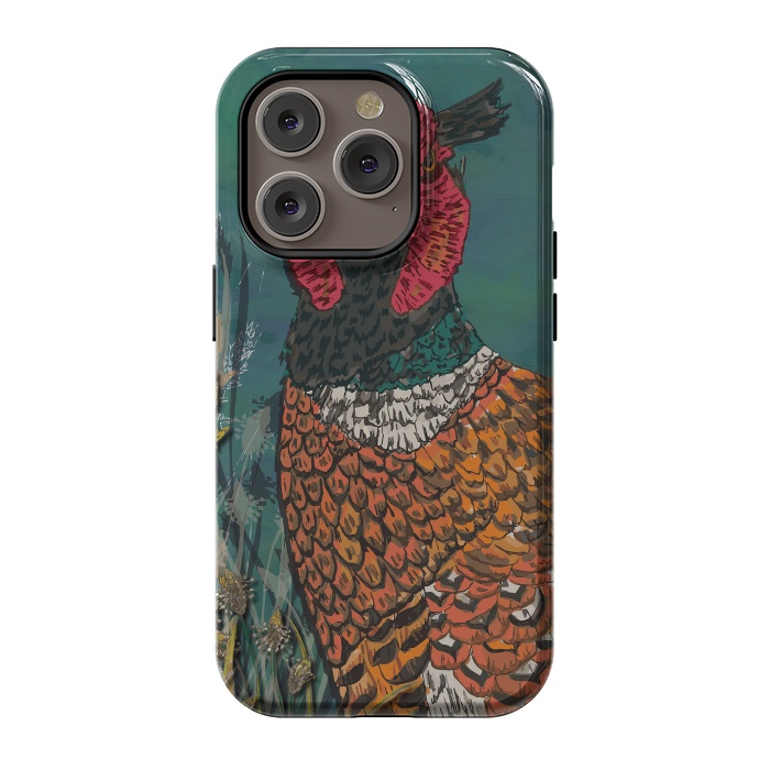iPhone 14 Pro StrongFit Funny Pheasant by Lotti Brown
