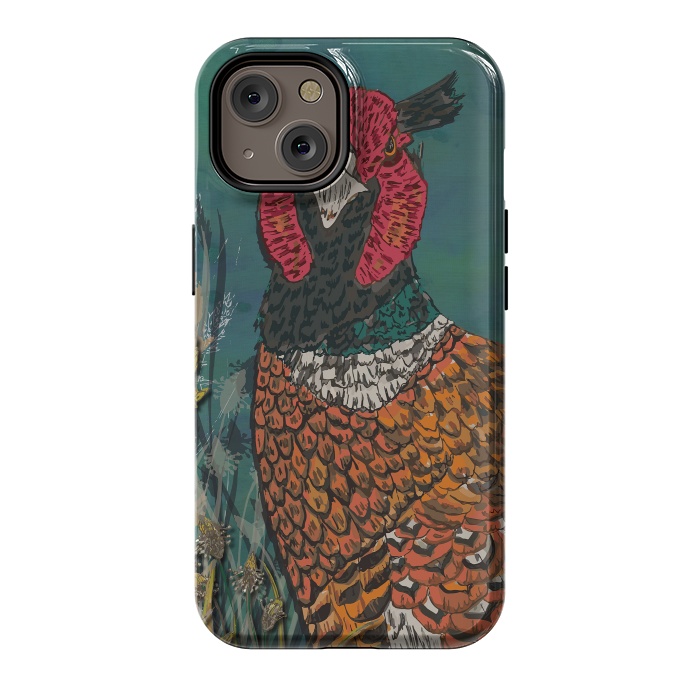 iPhone 14 StrongFit Funny Pheasant by Lotti Brown
