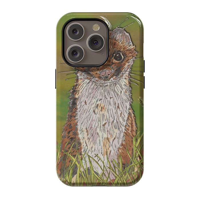 iPhone 14 Pro StrongFit Summer Stoat by Lotti Brown