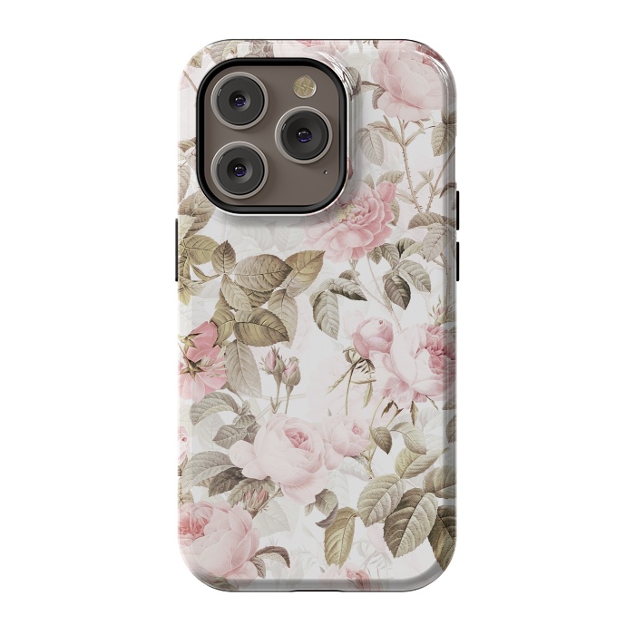 iPhone 14 Pro StrongFit Pastel Vintage Roses by  Utart