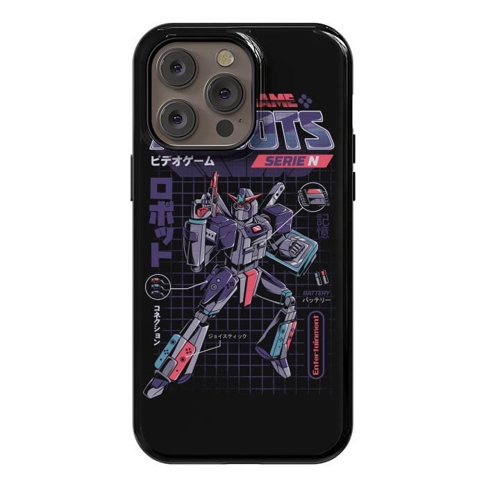 iPhone 14 Pro max StrongFit Video Game Robot - Model N by Ilustrata