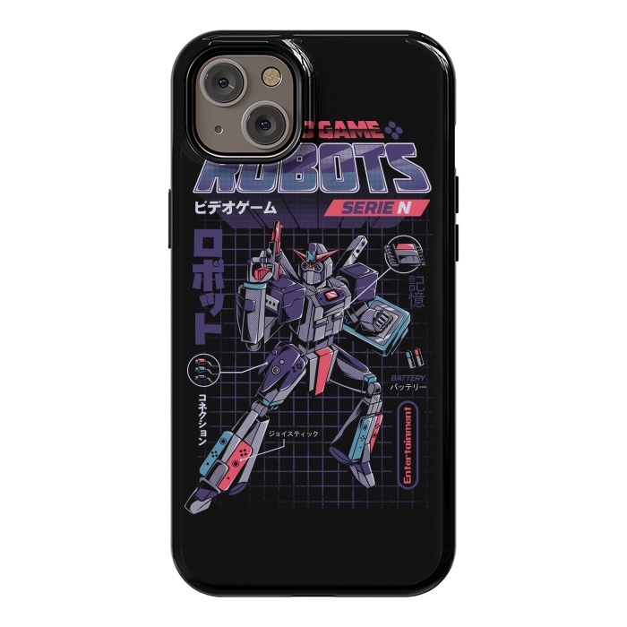 iPhone 14 Plus StrongFit Video Game Robot - Model N by Ilustrata