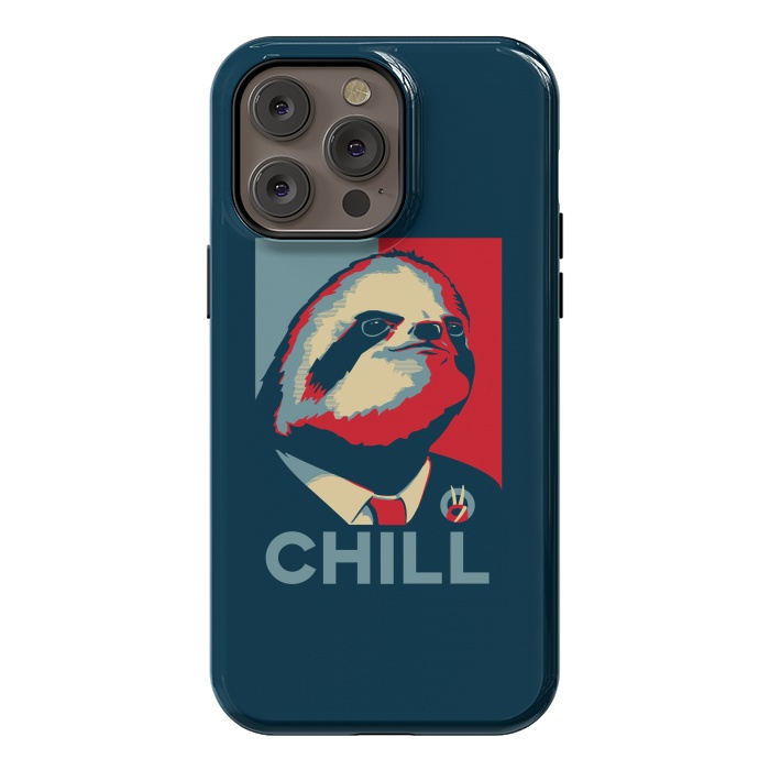 iPhone 14 Pro max StrongFit Sloth For President by Grant Stephen Shepley