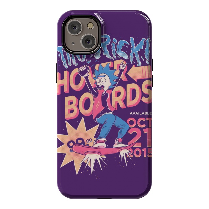 iPhone 14 Plus StrongFit Tiny rick hoverboards by Ilustrata