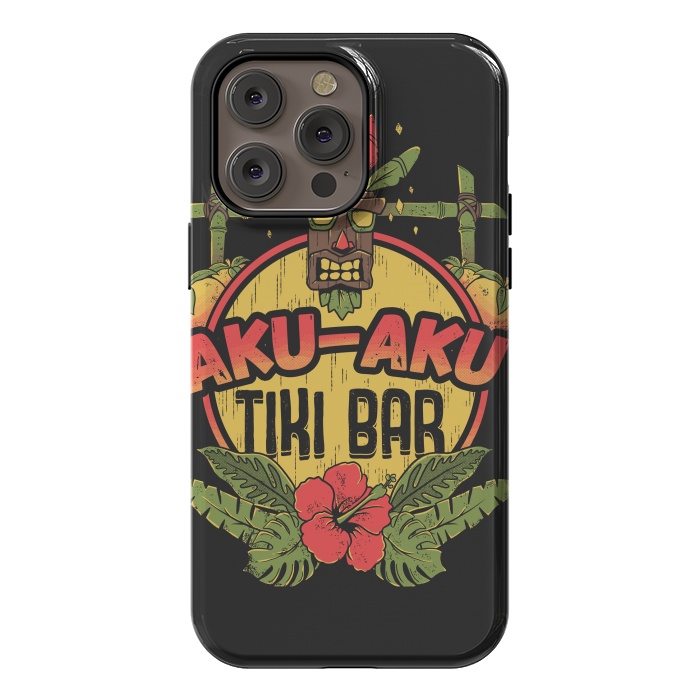 iPhone 14 Pro max StrongFit Aku Aku - Tiki Bar by Ilustrata