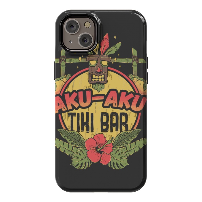 iPhone 14 Plus StrongFit Aku Aku - Tiki Bar by Ilustrata