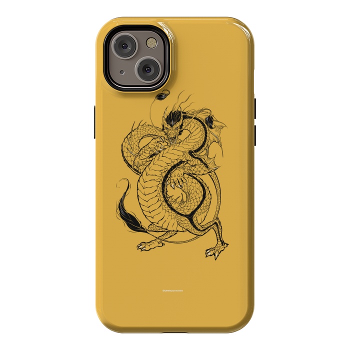 iPhone 14 Plus StrongFit Black Dragon by Draco