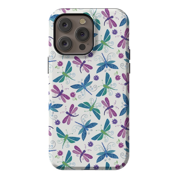 iPhone 14 Pro max StrongFit Dragonflies by TracyLucy Designs