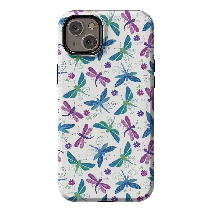 iPhone 14 Plus StrongFit Dragonflies by TracyLucy Designs