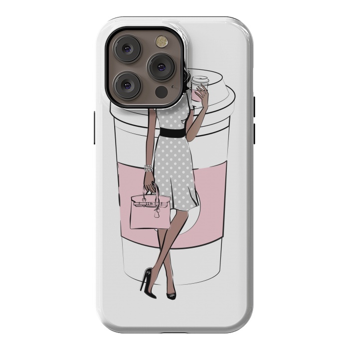 iPhone 14 Pro max StrongFit Coffee Boss Babe Woman by Martina