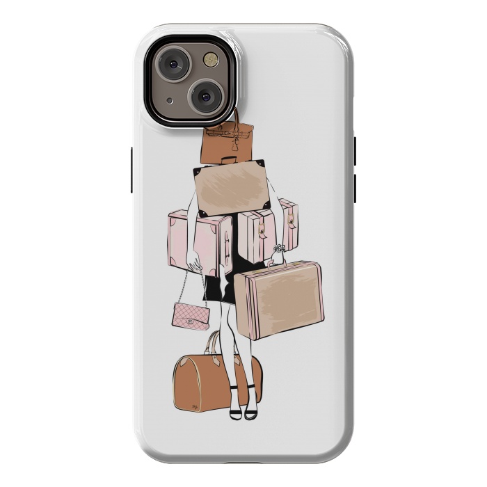 iPhone 14 Plus StrongFit Woman with luggage by Martina