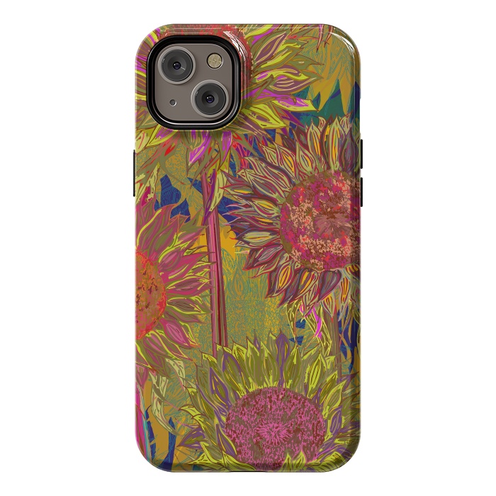 iPhone 14 Plus StrongFit Sunflowers by Lotti Brown