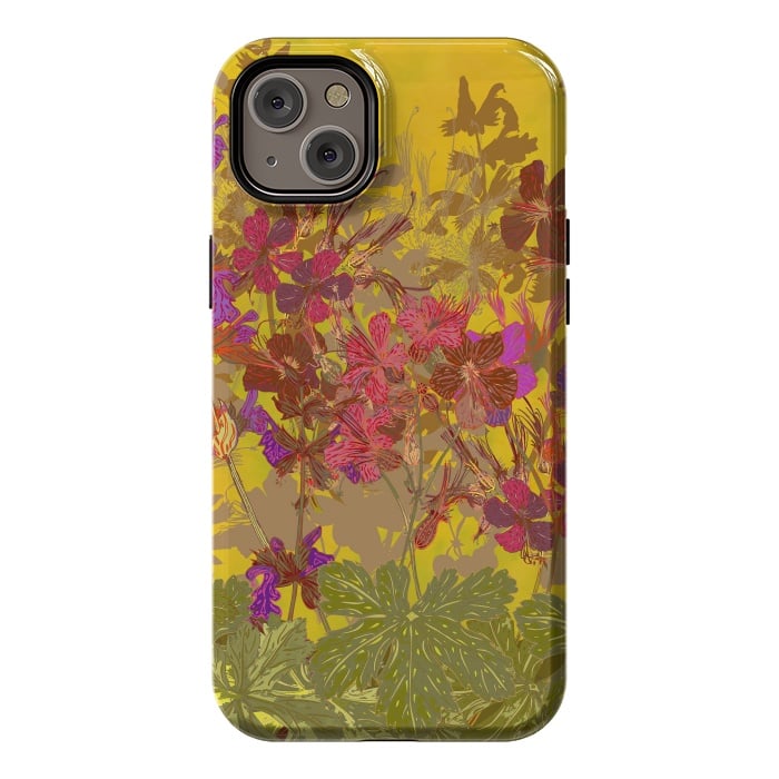 iPhone 14 Plus StrongFit A Day in the Sun - Geraniums by Lotti Brown