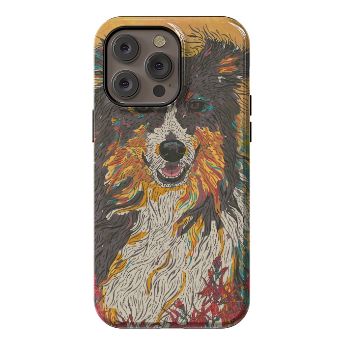iPhone 14 Pro max StrongFit Border Collie by Lotti Brown