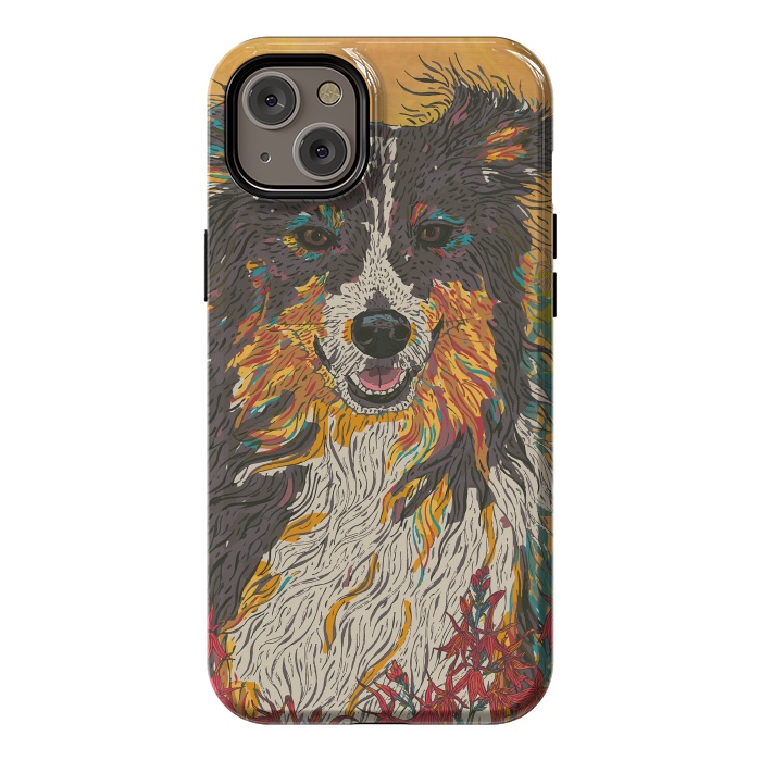 iPhone 14 Plus StrongFit Border Collie by Lotti Brown