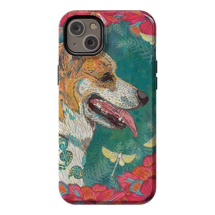 iPhone 14 Plus StrongFit Corgi and Fairies by Lotti Brown