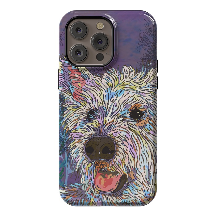 iPhone 14 Pro max StrongFit West Highland Terrier (Westie) by Lotti Brown