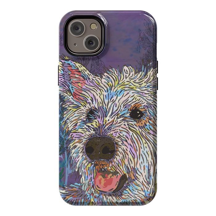 iPhone 14 Plus StrongFit West Highland Terrier (Westie) by Lotti Brown