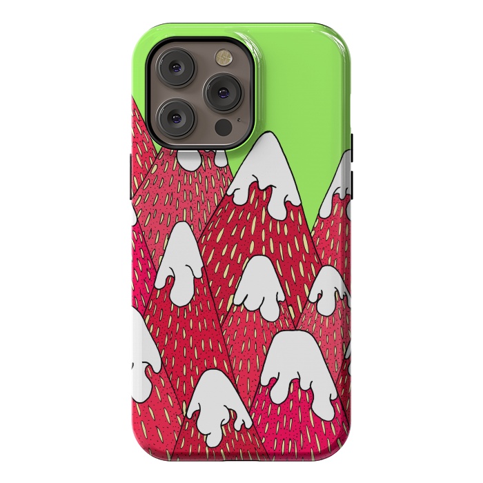 iPhone 14 Pro max StrongFit Strawberry Mountains by Steve Wade (Swade)