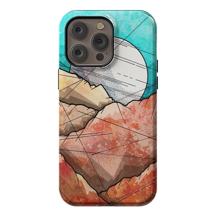 iPhone 14 Pro max StrongFit Copper rocks under the moon by Steve Wade (Swade)