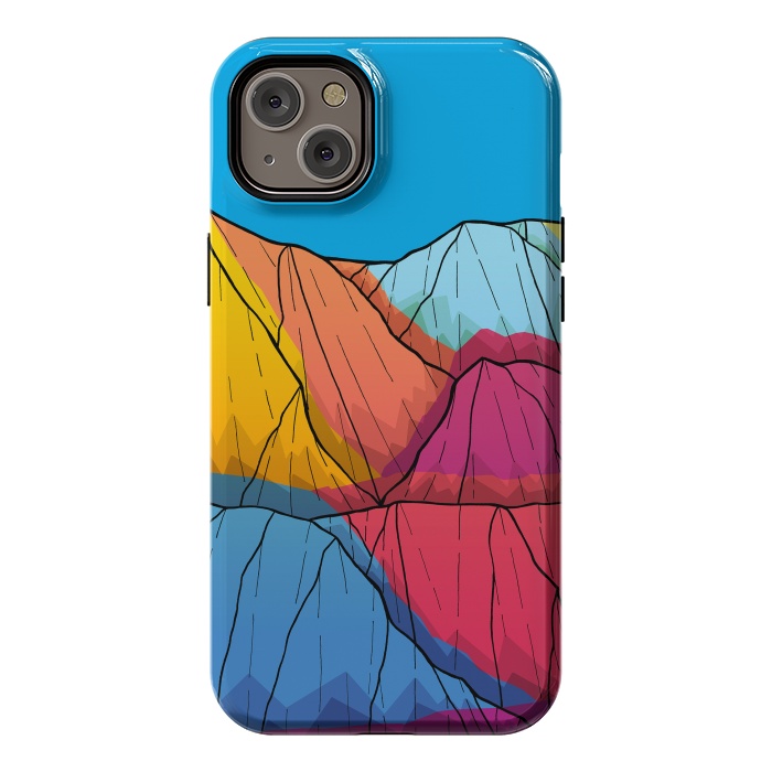 iPhone 14 Plus StrongFit Colour outside the mountains by Steve Wade (Swade)