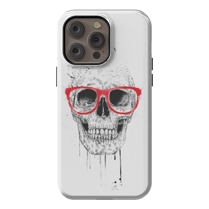 iPhone 14 Pro max StrongFit Skull with red glasses by Balazs Solti