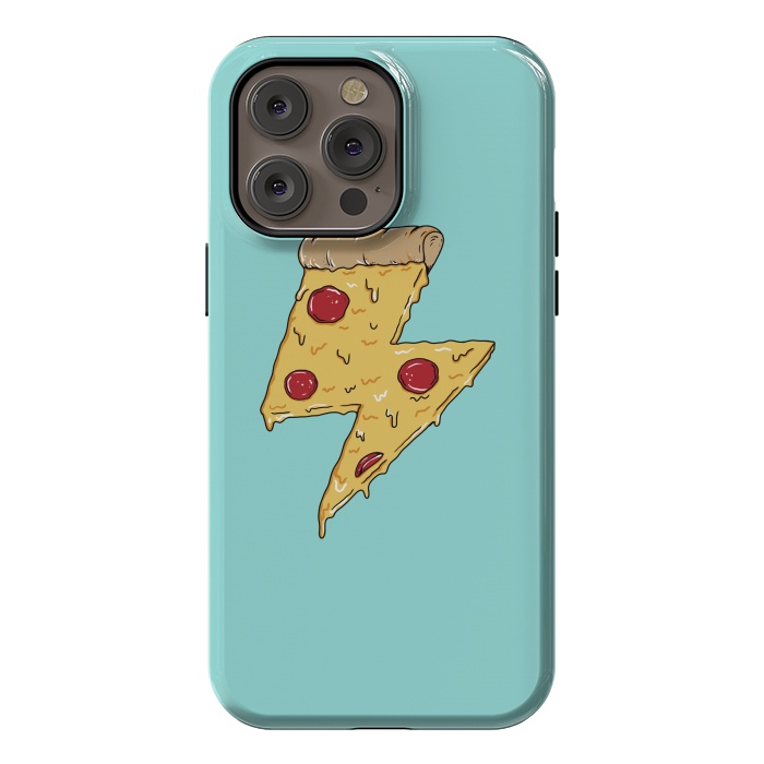 iPhone 14 Pro max StrongFit Pizza power green by Coffee Man