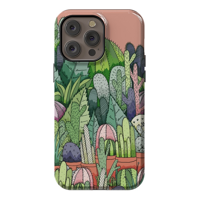 iPhone 14 Pro max StrongFit Cactus Garden by Steve Wade (Swade)