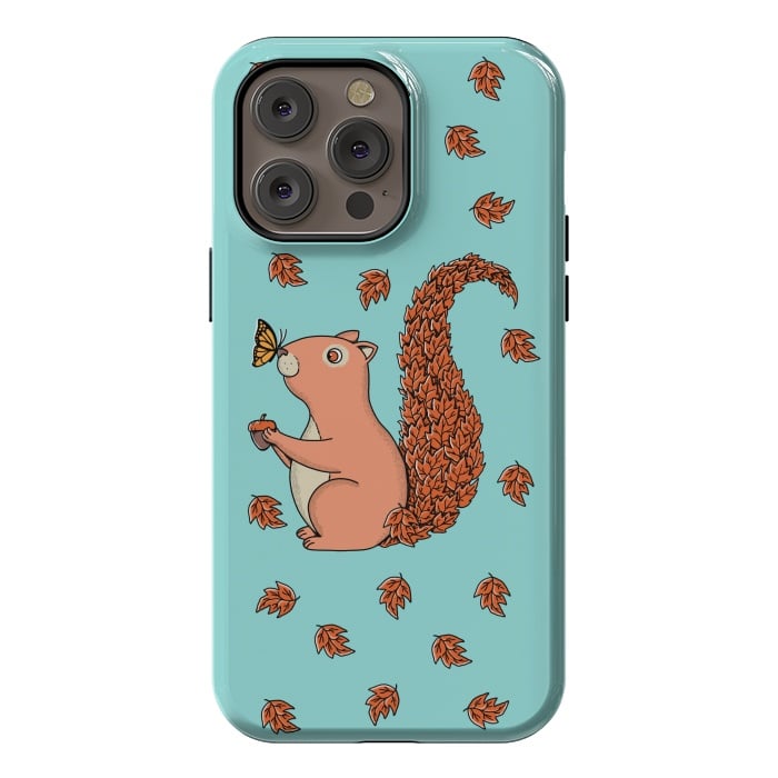 iPhone 14 Pro max StrongFit Squirrel and Butterfly by Coffee Man